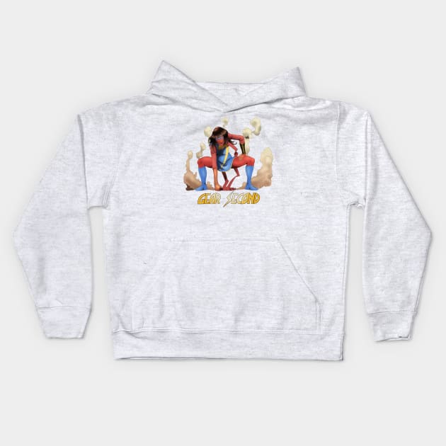 Gear Second crossover Ms Marvel Kids Hoodie by Muramasa